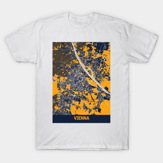 Vienna - Austria Bluefresh City Map T-Shirt by tienstencil